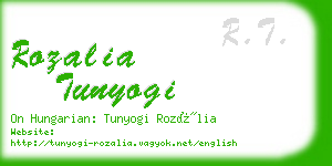 rozalia tunyogi business card